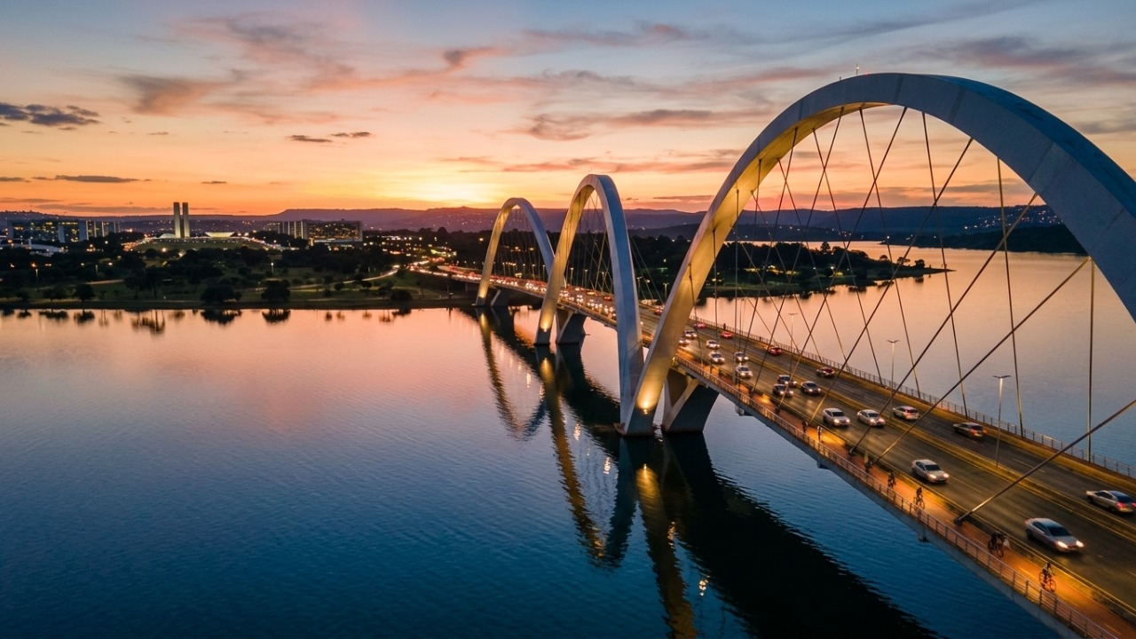 Consumindo R$ 160 milhões para ser erguida, a estrutura brasiliense com três arcos assimétricos virou o maior símbolo arquitetônico do Lago Sul