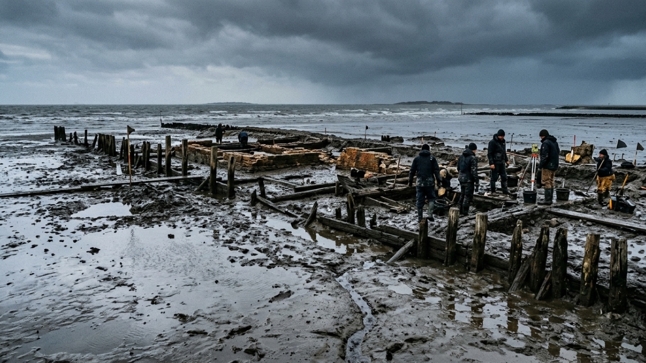 Arqueólogos encontram as ruínas da lendária cidade de Rungholt que foi engolida pelo mar durante uma tempestade medieval