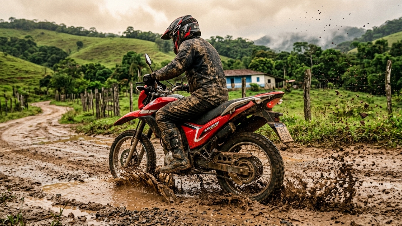 Com motor de 162cc e chassi robusto, a Honda Bros 160 ESDD é a moto trail mais vendida do Brasil devido à sua engenharia de resistência