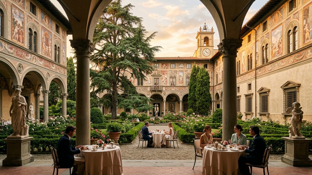 O magnífico jardim renascentista de 4,5 hectares em Florença que esconde afrescos históricos e funciona como o hotel mais exclusivo da Toscana