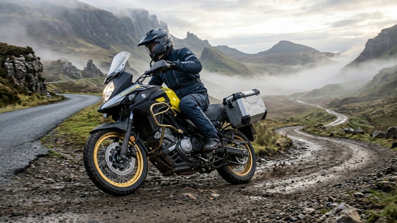 Com motor bicilíndrico de 650cc e suspensão de longo curso, a aventureira japonesa consolidou-se como referência mundial em versatilidade