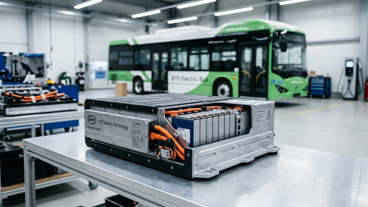 Nova bateria da BYD permite que ônibus elétricos rodem mais de 300 quilômetros com uma única carga e revoluciona o transporte nas grandes metrópoles