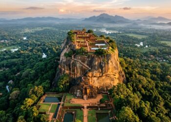A fortaleza de 200 metros de altura no Sri Lanka que tinha jardins hidráulicos no topo de uma rocha vulcânica