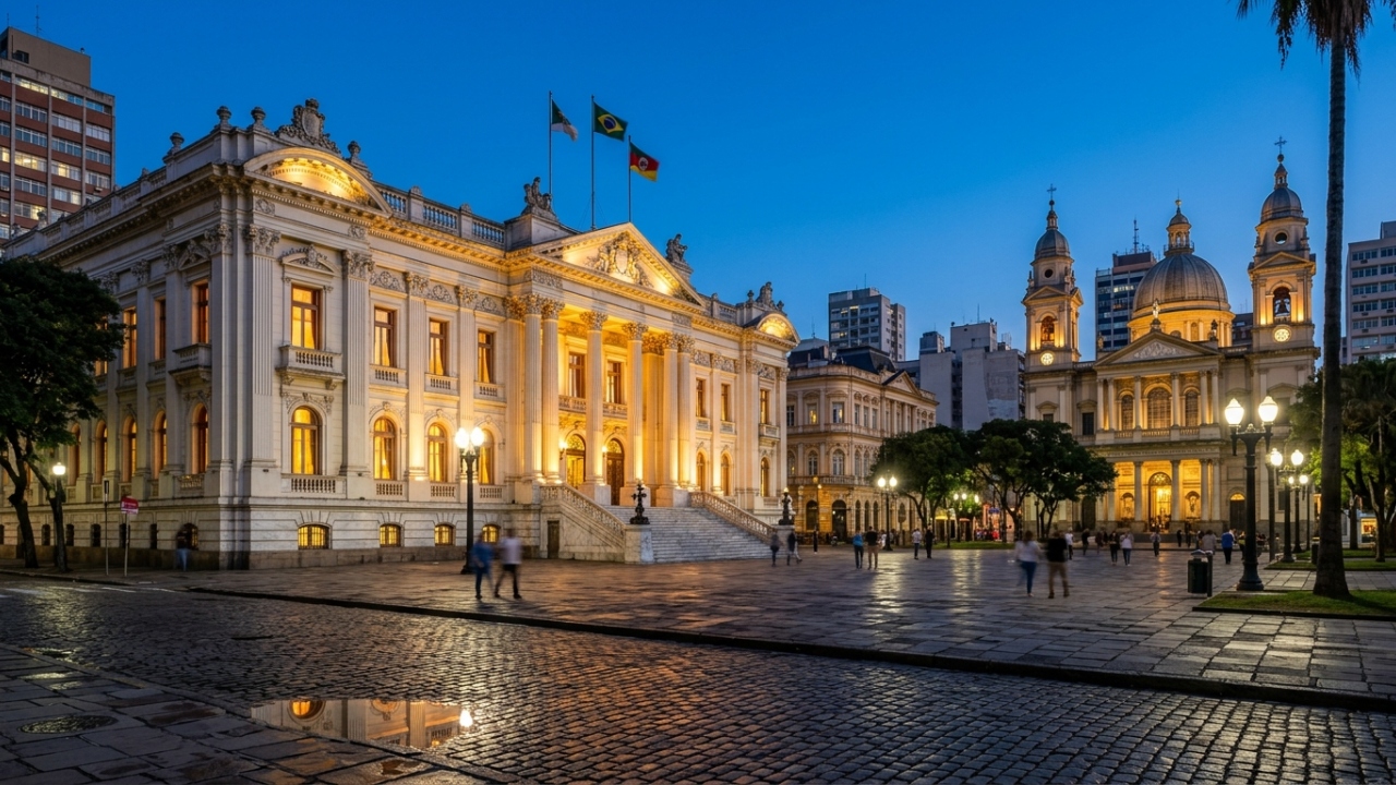 O palácio eclético de 1921 em Porto Alegre guarda 100 anos de história e é a sede oficial do governo gaúcho