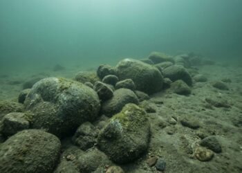 Estrutura Blinkerwall aparece submersa no fundo do Mar Báltico