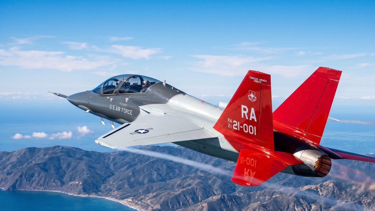 Desenvolvido via engenharia digital e com cockpit de última geração, este jato treina pilotos de elite para caças de quinta geração