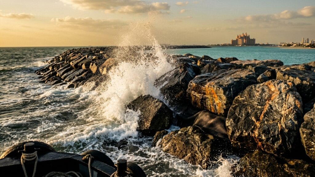Com 560 hectares feitos sobre o mar a ilha artificial em forma de palmeira revelou como Dubai transformou areia, pedra e GPS em território novo