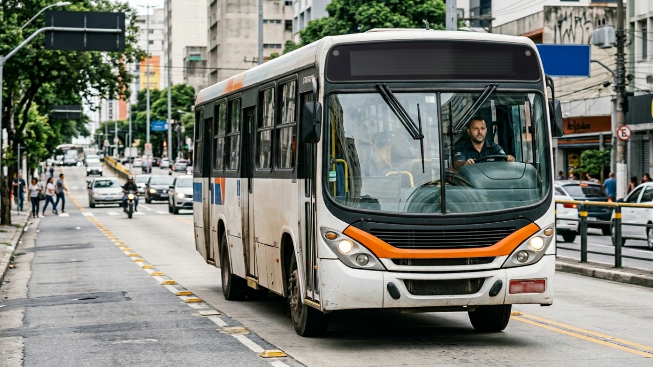 O urbano de 12 metros da Mercedes leva mais de 80 passageiros e virou presença forte nas linhas cheias das capitais