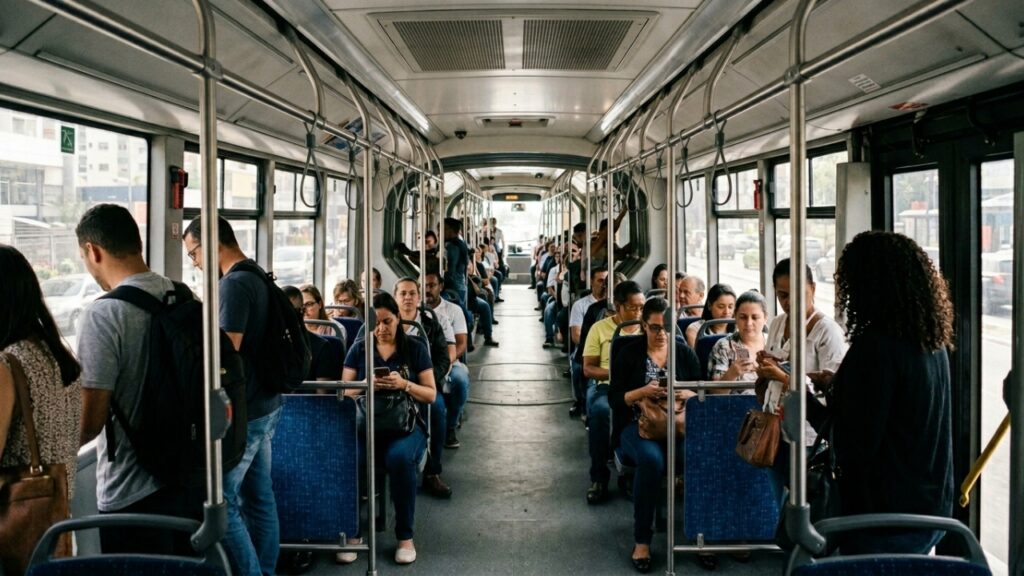 O biarticulado de 28 metros que passa de 230 passageiros transforma uma avenida comum em sistema de transporte de massa