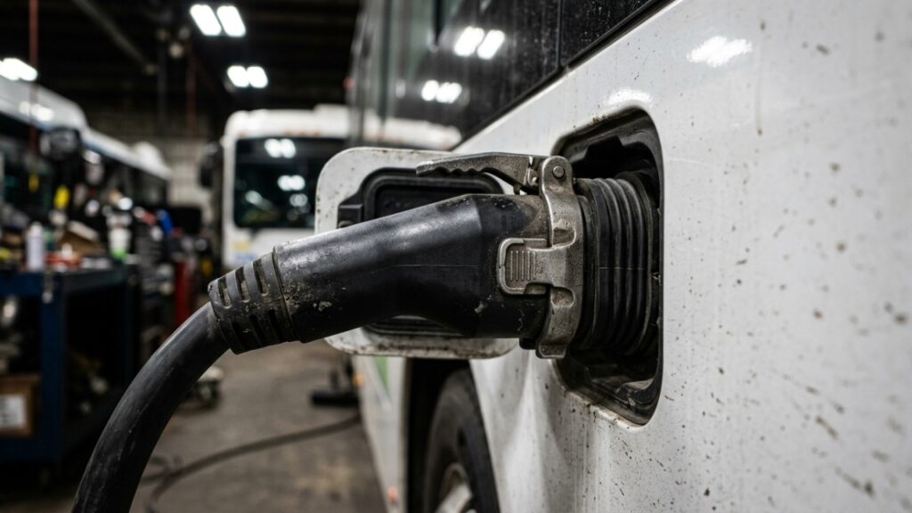 O ônibus elétrico de 12 metros que pode rodar até 250 km por carga e levar cerca de 80 passageiros sem fumaça local