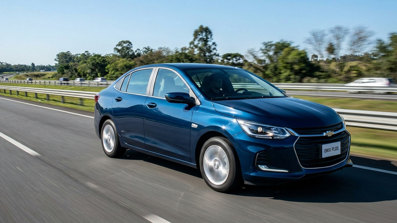Com motor de 116 cavalos e turbo de fábrica, o Onix Plus se destaca como um sedan altamente econômico e tecnológico na linha Chevrolet