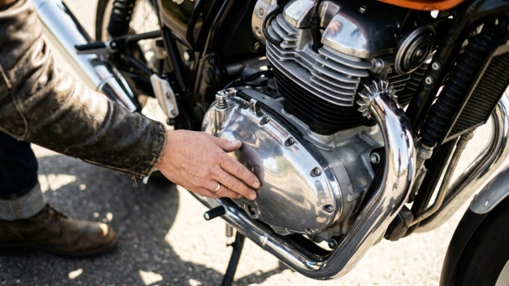 A Royal Enfield de 648 cc mistura motor bicilíndrico, visual clássico e uma experiência que parece ter saído de outra época