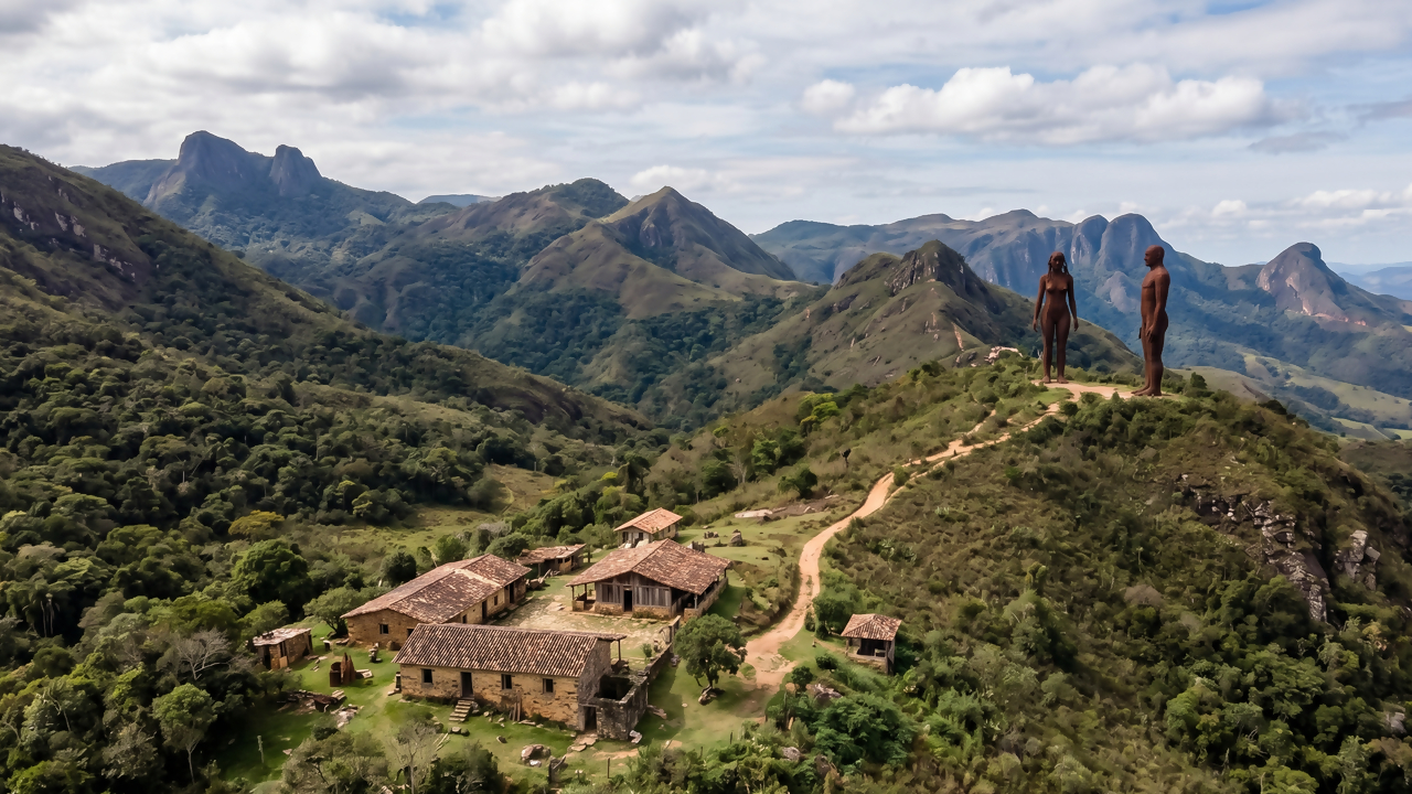 O gigantesco santuário de 5.000 hectares no interior de Minas que funciona como reserva ambiental e esconde esculturas de ferro colossais