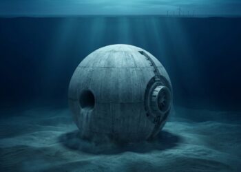 Esfera de concreto no fundo do oceano armazena energia renovável