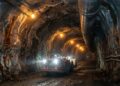 Carregadeira elétrica avança em túnel profundo da Mina Cuiabá