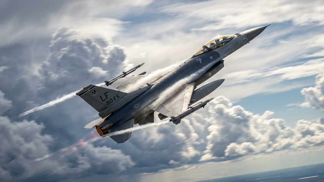 Atingindo Mach 2.0 e 9 toneladas de carga, o caça F-16 surge como a plataforma de combate mais versátil da engenharia militar moderna