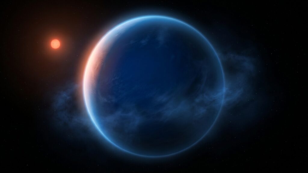 Telescópio espacial encontrou vapor d'água e metano num planeta nove vezes maior que a Terra e agora os astrônomos enfrentam a pergunta que ninguém queria ter que responder tão cedo