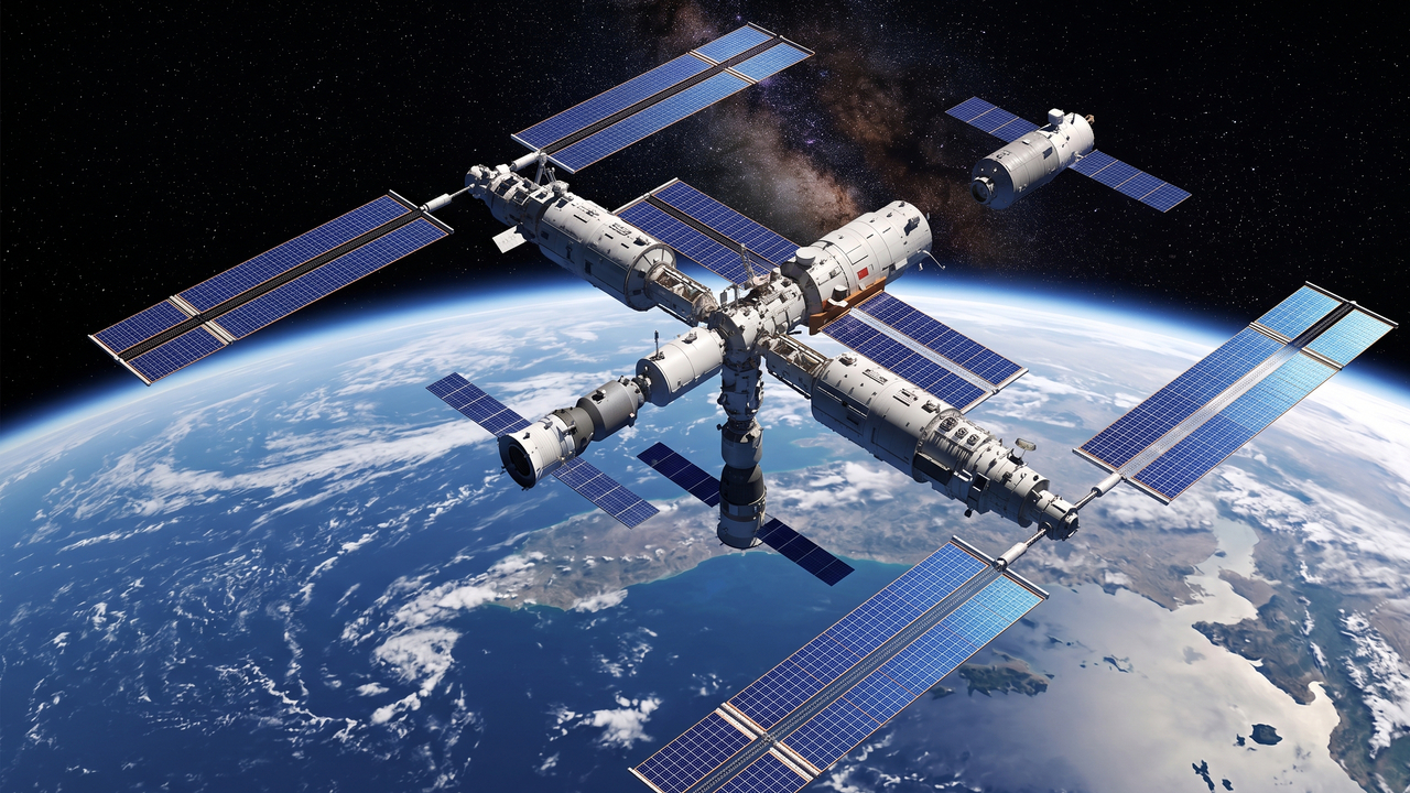Orbitando a 400 km da Terra, a estação modular chinesa em formato de T virou o mais novo posto avançado de pesquisas científicas no espaço