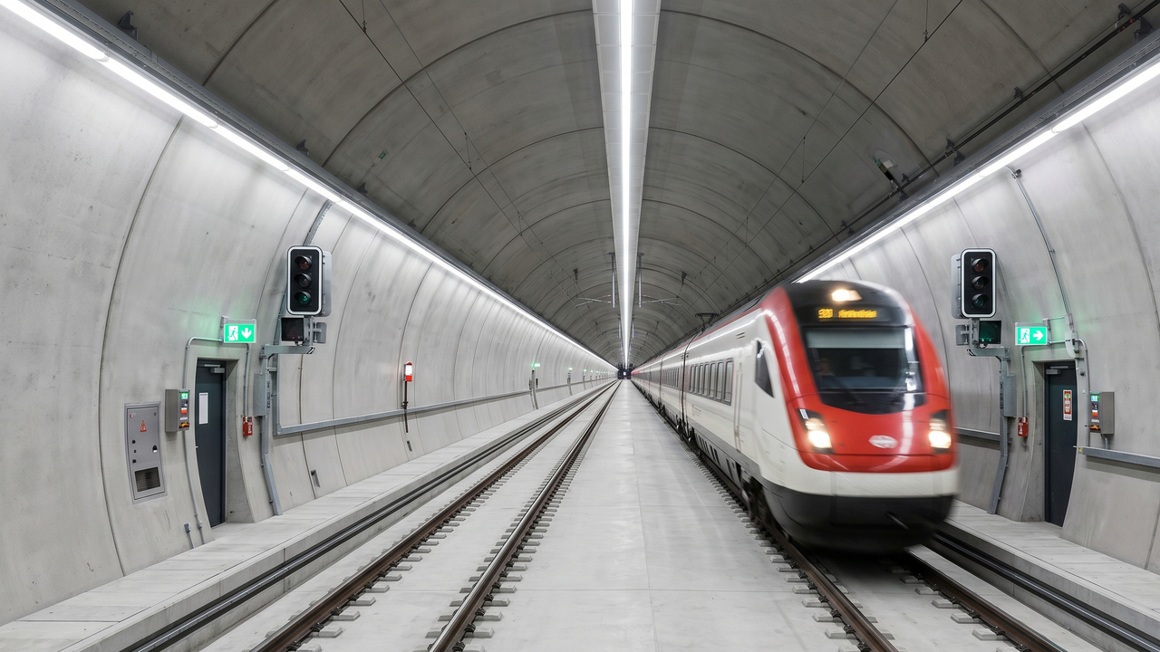 Brocas gigantes, resfriamento térmico e rocha moída se juntam na Suíça para escavar o túnel mais longo e profundo do mundo