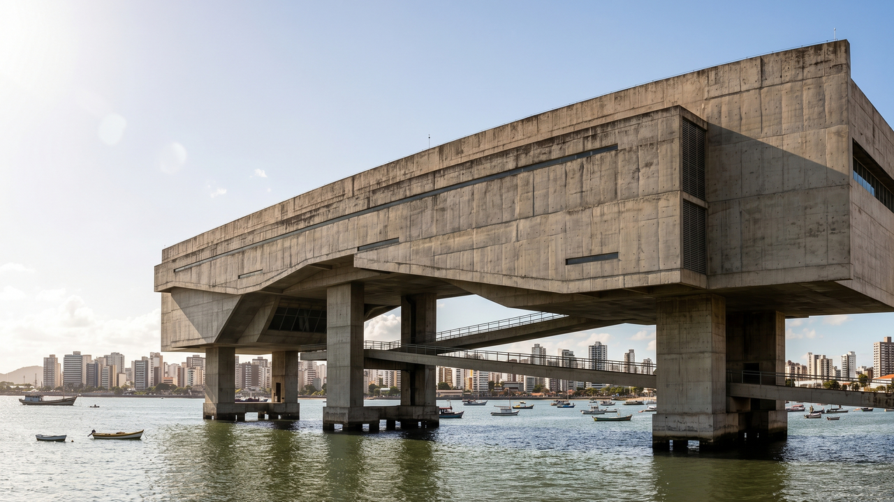 Com um projeto de 29 mil m² assinado por Paulo Mendes da Rocha, o complexo inicia sua aguardada abertura em Vitória, unindo museu e teatro sobre o mar