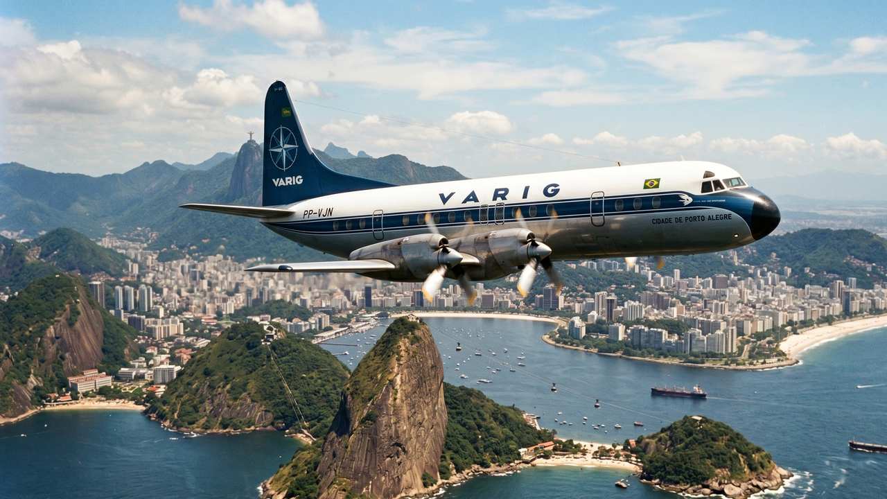 Ao operar quatro motores turboélice a 600 km/h, o Lockheed Electra dominou a ponte aérea brasileira e virou um clássico da aviação