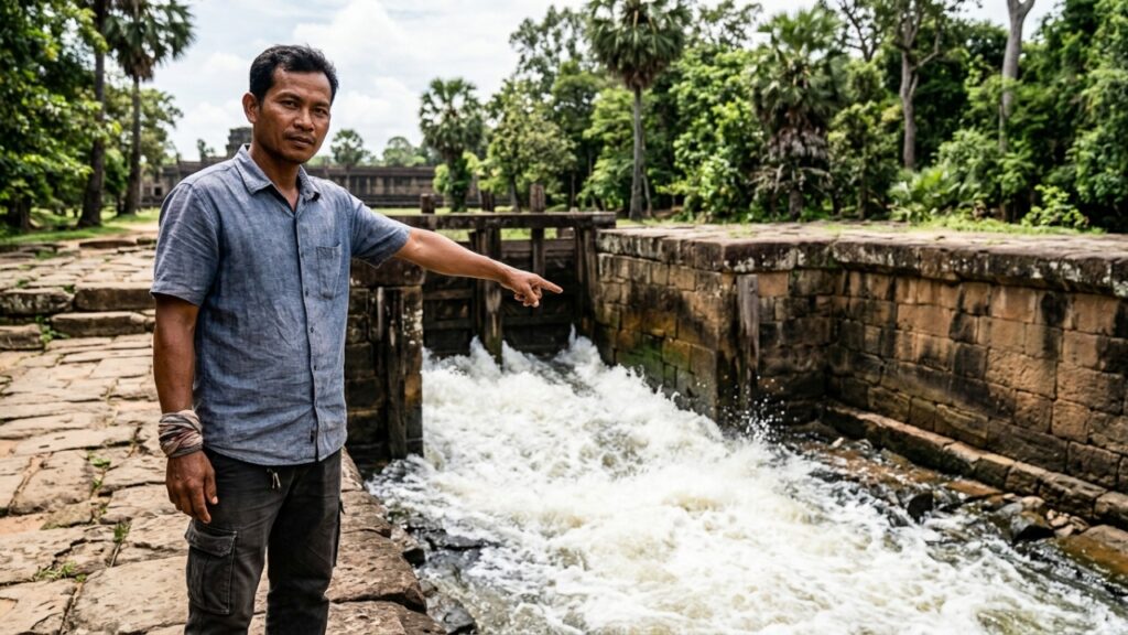 Reservatório com capacidade para 50 milhões de metros cúbicos de água prova que a civilização Khmer dominava a hidráulica para manter um milhão de habitantes no Camboja
