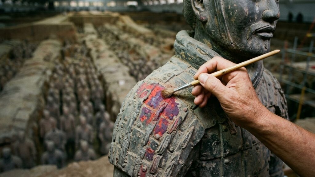 Exército com oito mil soldados em tamanho real revela que a civilização chinesa utiliza técnicas de linha de montagem e cromo para preservar armas de bronze há dois mil anos