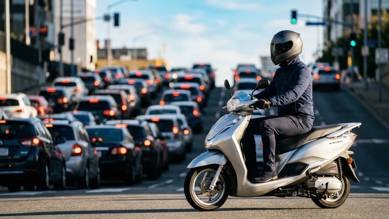 A pequena scooter da Honda atinge 45 km com um litro de gasolina e virou a solução definitiva para o trânsito custando apenas 8 mil reais