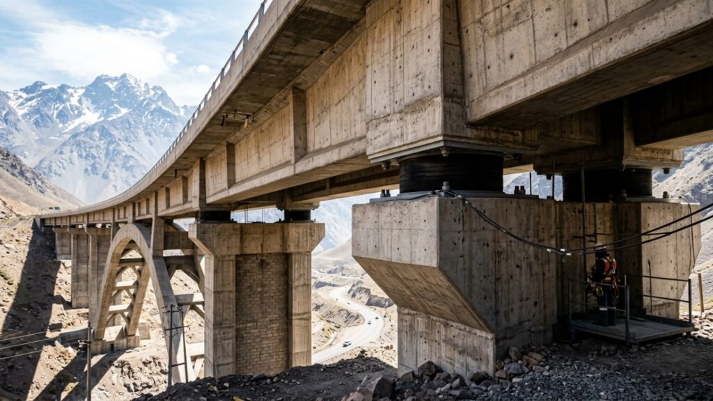 Adoção de blocos de borracha e isolamento de base na construção civil