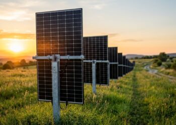 Painéis solares verticais bifaciais e sua vantagem na geração de energia