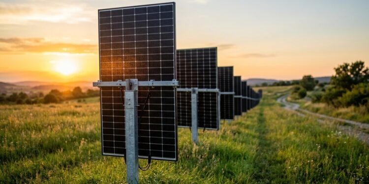 Painéis solares verticais bifaciais e sua vantagem na geração de energia
