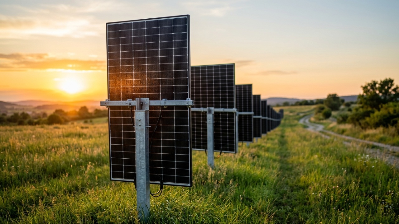Painéis solares verticais bifaciais e sua vantagem na geração de energia