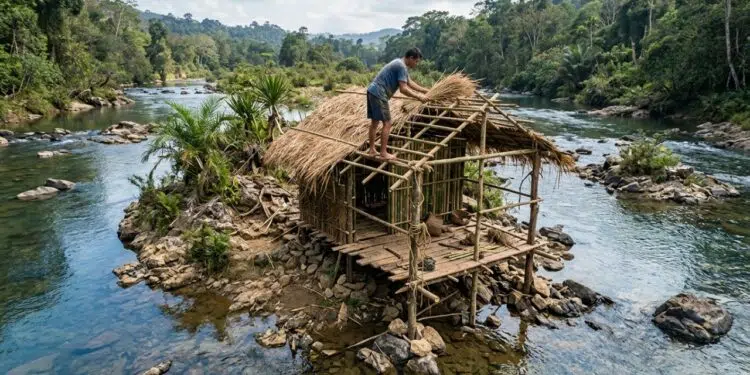 Técnicas de sobrevivência na selva e construção de abrigo de bambu