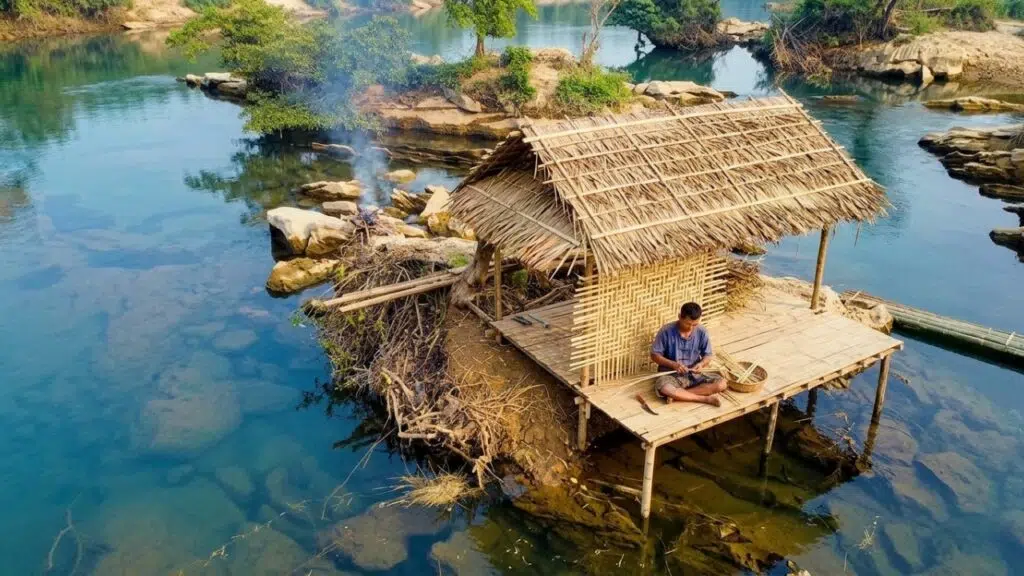 Técnicas de sobrevivência na selva e construção de abrigo de bambu