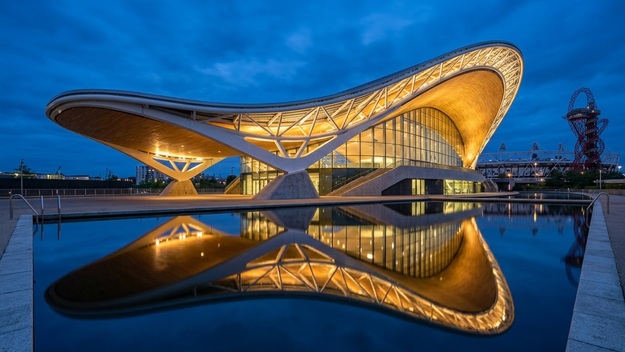 London Aquatics Centre, o edifício de Zaha Hadid com telhado em forma de onda