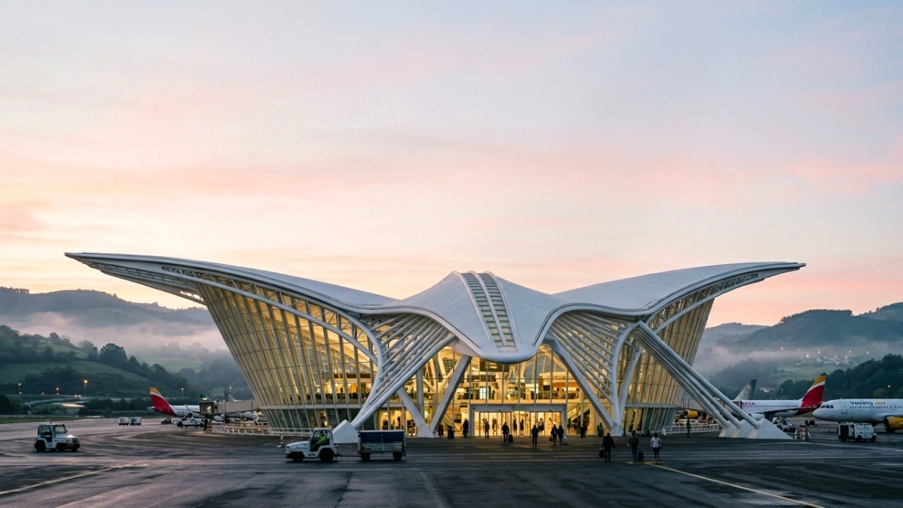 Terminal do Aeroporto de Bilbau de Santiago Calatrav