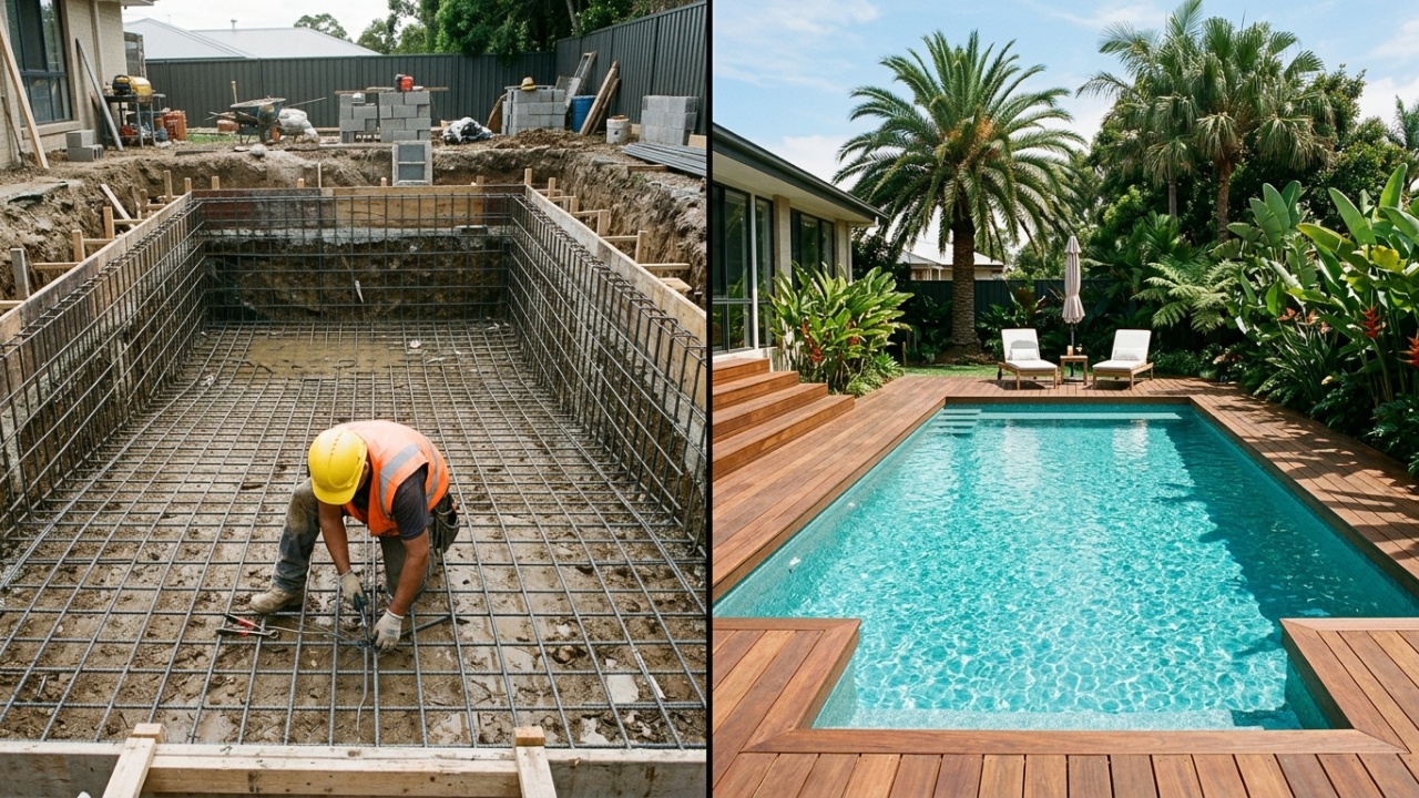 Custo de mão de obra para construir piscina de concreto armado do zero em maio de 2026