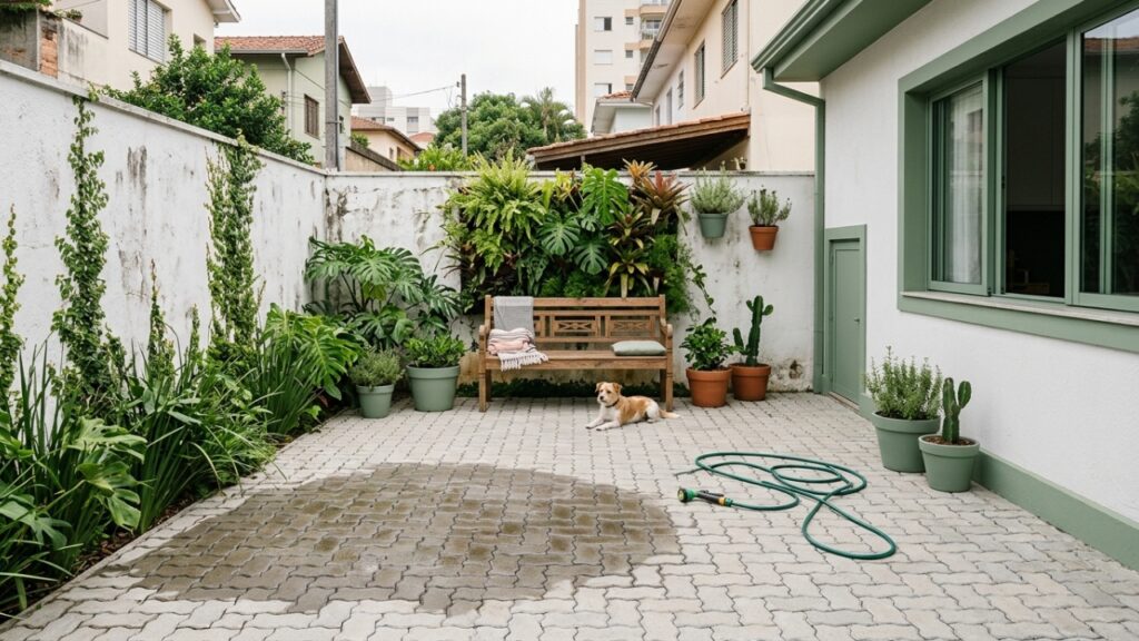 O piso drenante moderno que virou tendência nos quintais