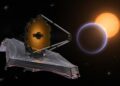 James Webb observa o exoplaneta WASP-39 b diante de sua estrela