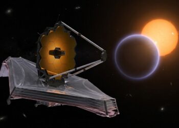 James Webb observa o exoplaneta WASP-39 b diante de sua estrela