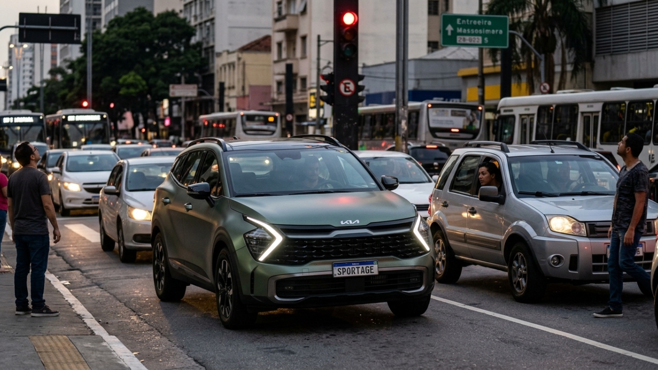 O SUV Kia Sportage mistura visual futurista e porte familiar