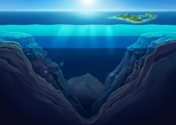 Corte do oceano mostra o Challenger Deep abaixo do Everest