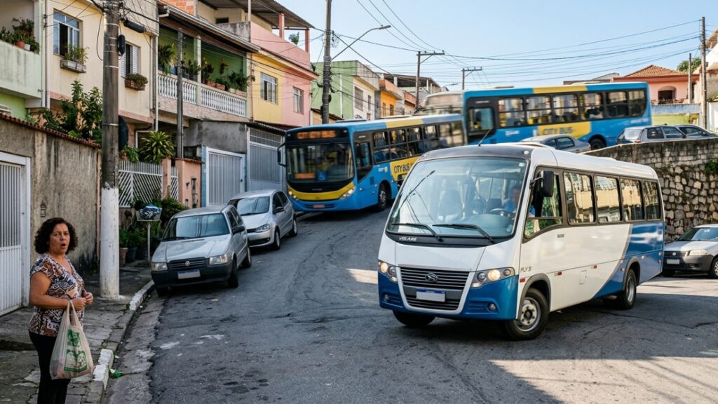 O micro-ônibus que entra onde ônibus grande não passa e virou solução para bairros estreitos e transporte fretado