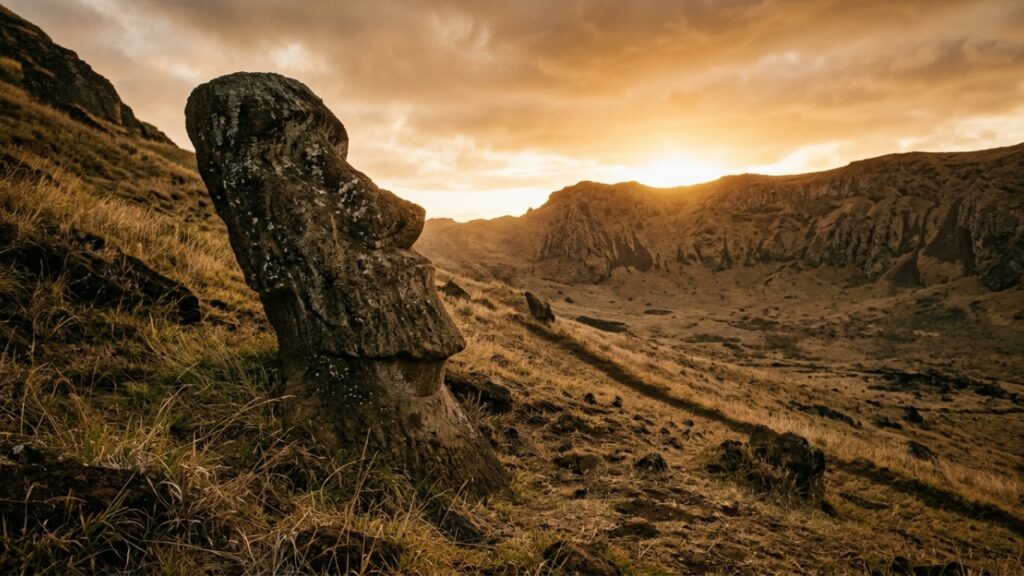 Com cerca de 900 estátuas de pedra Rapa Nui transformou uma ilha isolada em um dos maiores enigmas monumentais do Pacífico