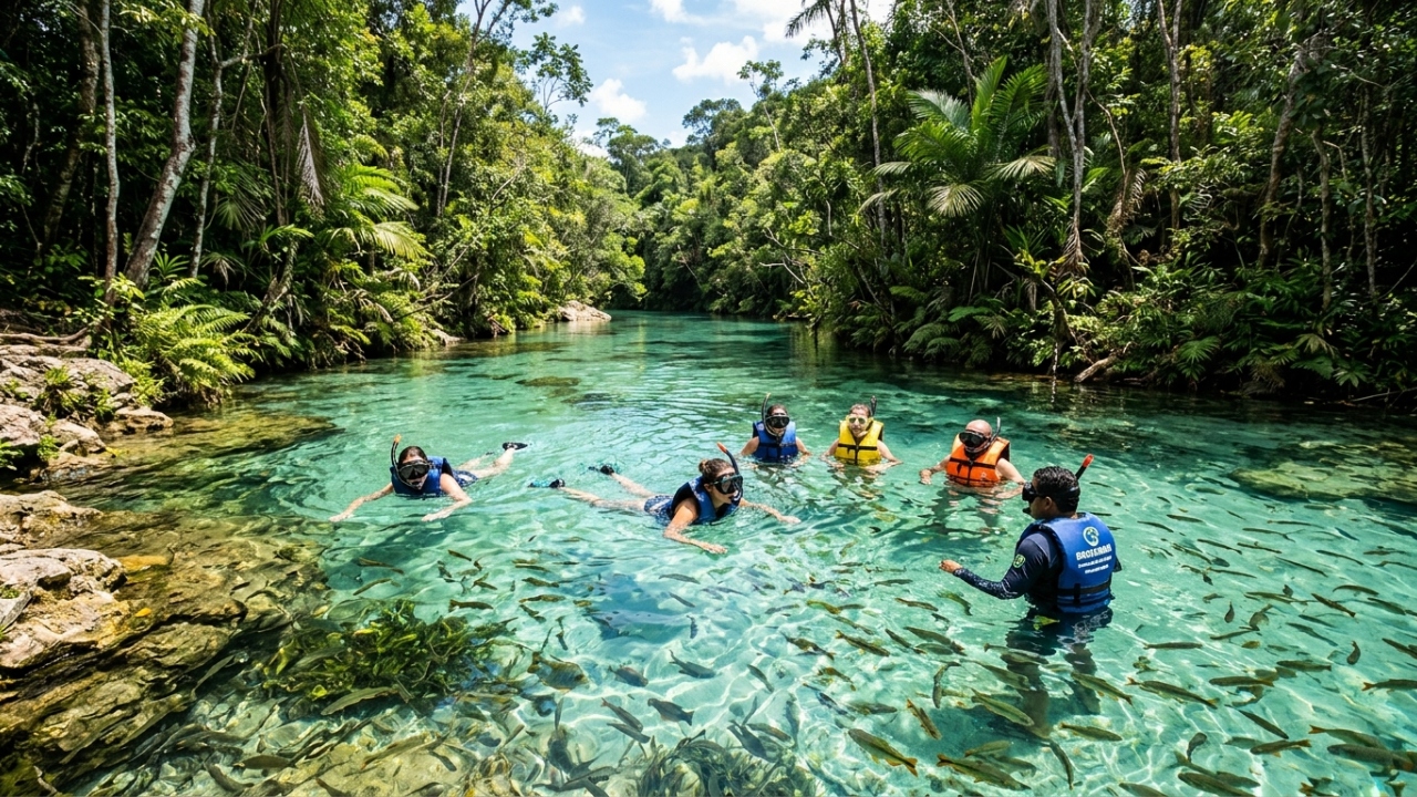 A Capital Mato-Grossense do Ecoturismo Sustentável a 120 km de Cuiabá tem rios cristalinos e preços tabelados que rivalizam com Bonito