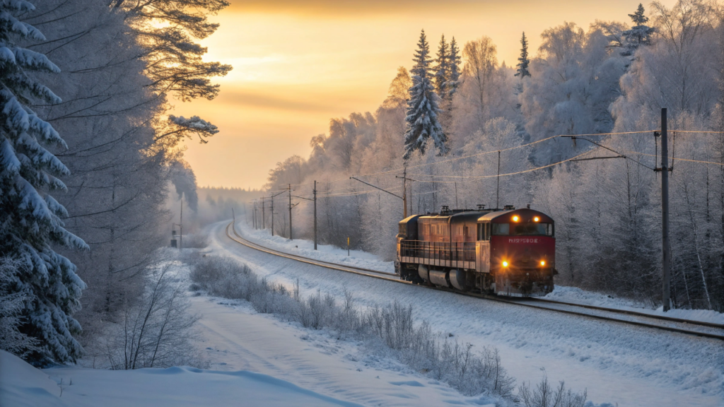 O trem russo que cruza 9.289 quilômetros em 6 dias atravessando 8 fusos horários e temperaturas de menos 40 graus sem parar uma vez sequer