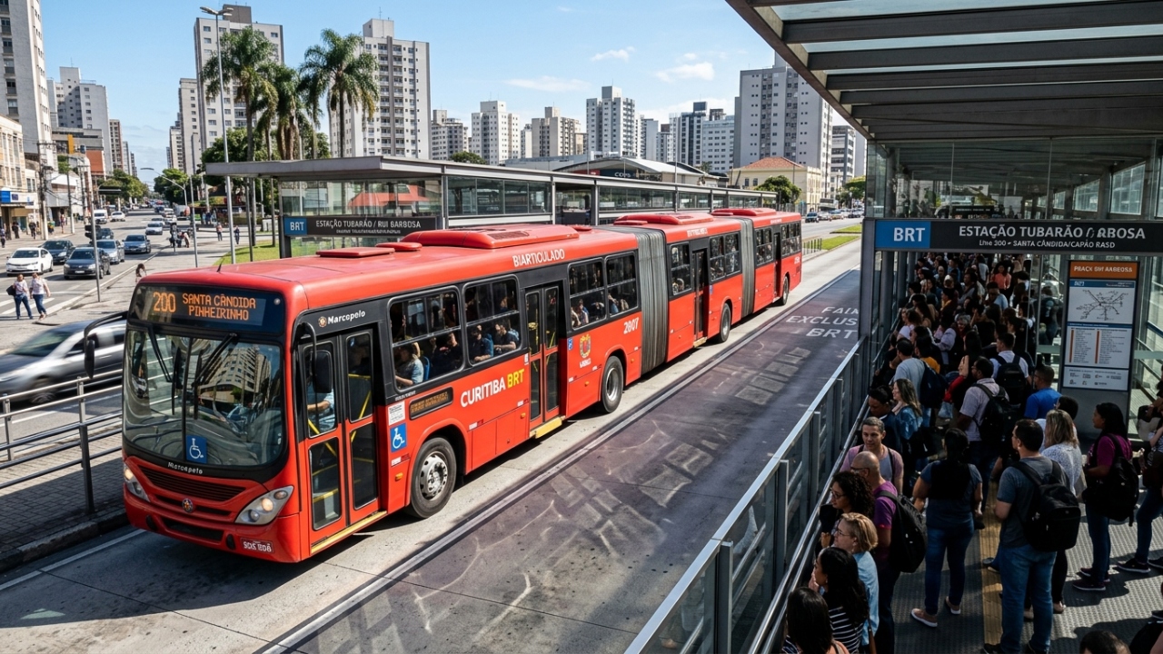 O gigante de 30 metros de extensão mantém o título de maior ônibus articulado do planeta e transporta multidões em tempo recorde
