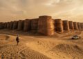 Com 30 metros de altura e 40 baluartes gigantes, a fortaleza paquistanesa do século IX domina o deserto como um marco da engenharia defensiva