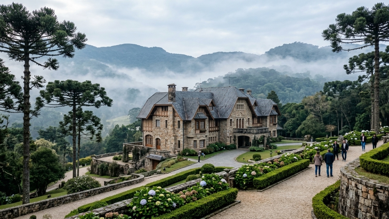 A residência oficial de inverno do governo paulista exibe um acervo de 2 mil obras de arte e domina a paisagem serrana com seu estilo eclético