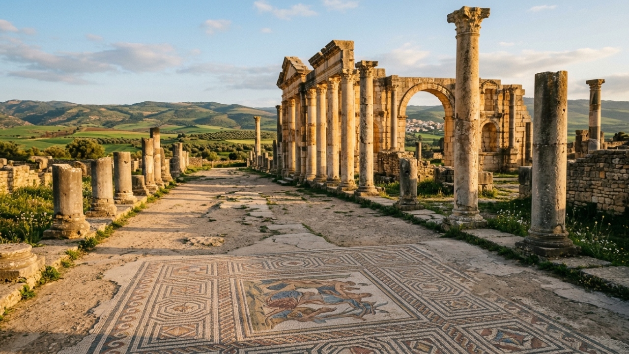 Com mosaicos romanos de 2.000 anos preservados, a cidade marroquina virou um símbolo arqueológico da presença imperial no norte da África
